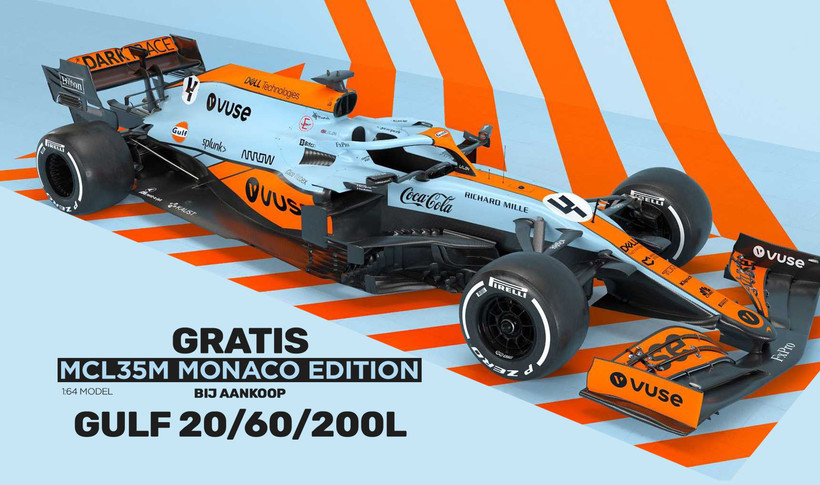 GRATIS Gulf McLaren MCL35M Monaco Edition!