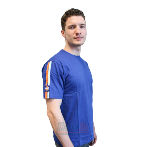 Gulf Tshirt Bleu Logo Bras L - 2
