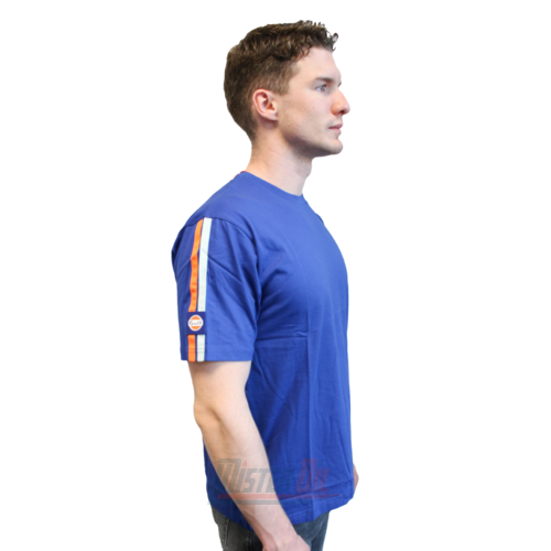 Gulf Tshirt Bleu Logo Bras L - 3